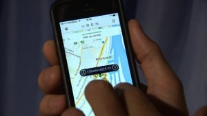 Uber taxi service app