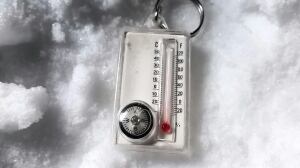 Thermometer in the snow