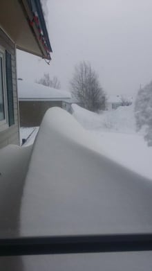 Huge snow drifts in Labrador City