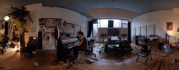 Patrick Watson at piano in his studio from Strangers