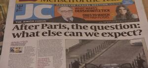 Jewish Chronicle reports on Paris attacks