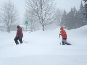 snowshoeing