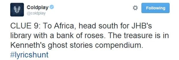 Coldplay Tweet 3