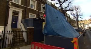 London basement construction site