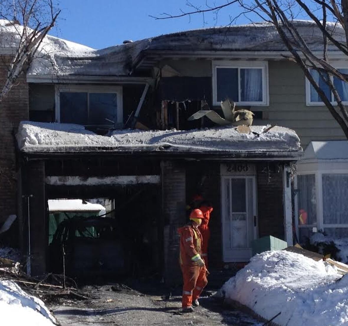 150K fire leaves 2 homeless in Blackburn Hamlet CBC News