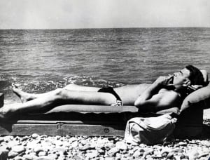 Guy Burgess on the beach