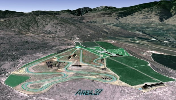 Area 27 motosports track designed by Jacques Villeneuve