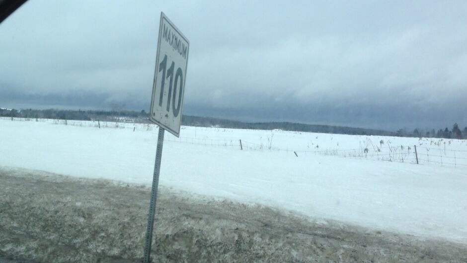 110km/hour is just one of the speed limits you find on Canadian highways.