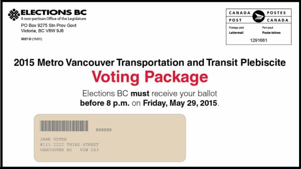 Sample voting package for transit plebiscite