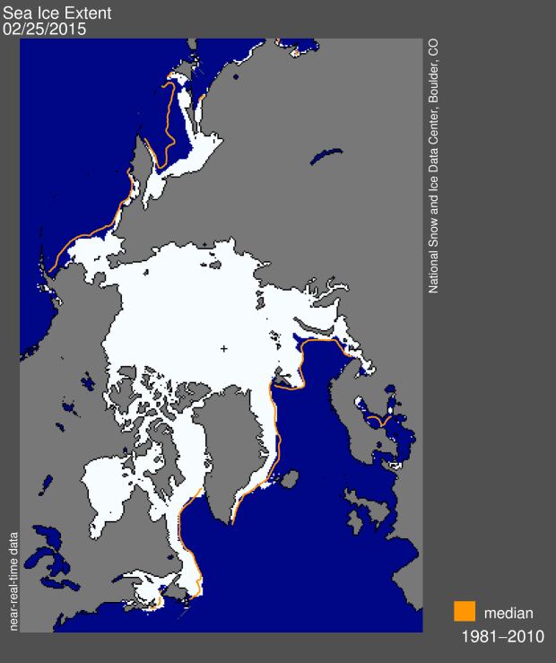 Arctic Sea ice Feb. 25, 2015