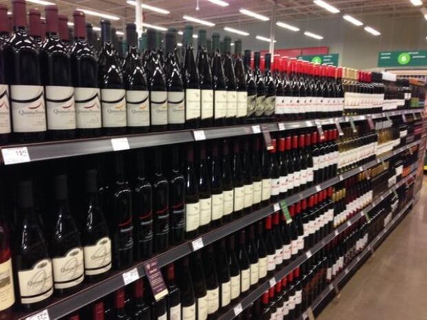 Wine on shelf
