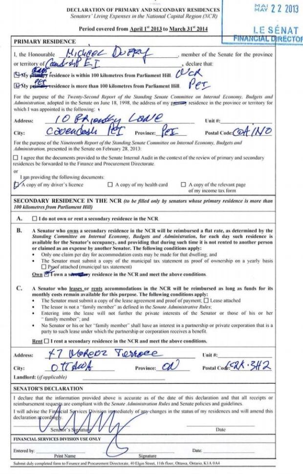 Duffy residency form