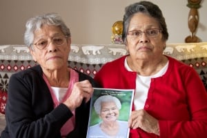 Sisters Jackie Leech and Bonnie Angel, in picture Lorna Ormandy