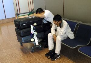 airport travel delay travellers travelers airlines waiting passenger