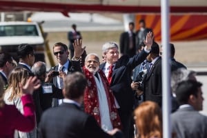 Narendra Modi arrives in Toronto