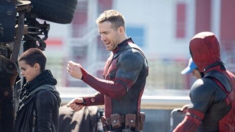 Ryan Reynolds on the set of Deadpool in Vancouver, Friday April 16. Ryan Reynolds Deadpool