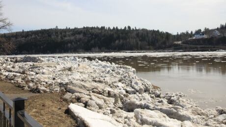 Ice from other jams upriver kept officials on their toes throughout Monday morning. However at 11:30 am., the mandatory evacuation was downgraded to a voluntary evacuation. The state of emergency stayed in place. Perth-Andover
