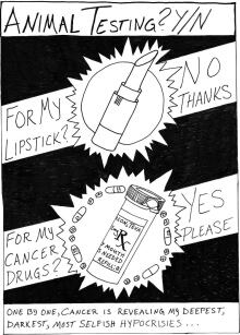 Animal testing cartoon