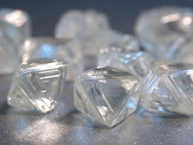 Victor mine rough diamonds