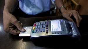 Credit card payment terminal machine