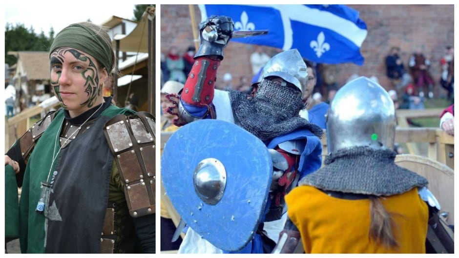 Béné Robitaille competes at the International Medieval Combat Federation championships.