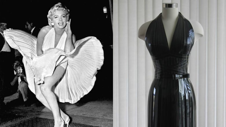 Marilyn Monroe's white dress recreated with film strips