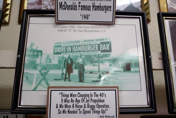 Photo of McDonald brothers in McDonald's Museum