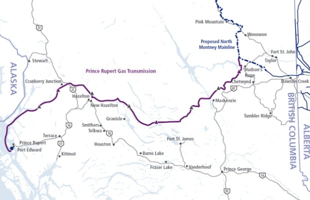 Prince Rupert Gas Transmission Project map
