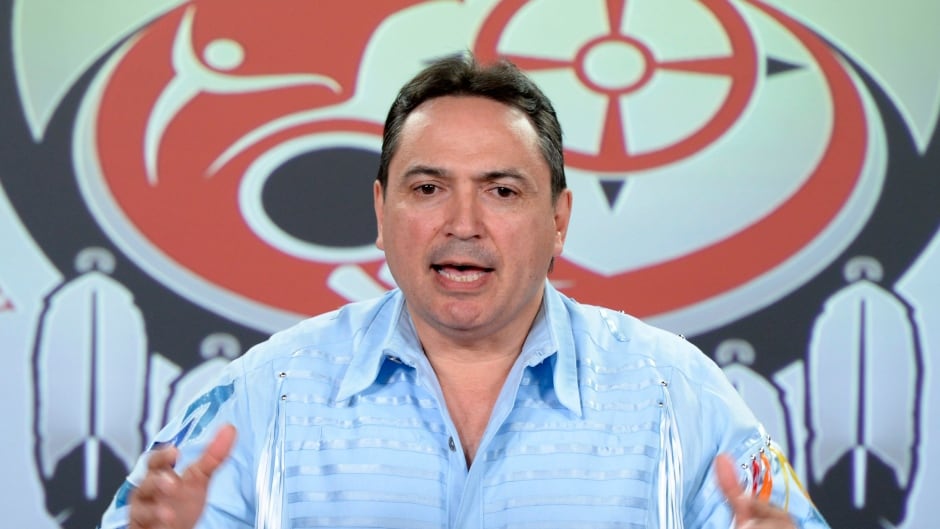 Assembly of First Nations national Chief Perry Bellegarde holds a news conference in Ottawa on Monday, June 1, 2015. (Photo: CP/Sean Kilpatrick)
