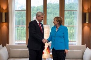 Harper meets Merkel