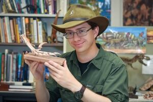 Scott Persons and velociraptor claw