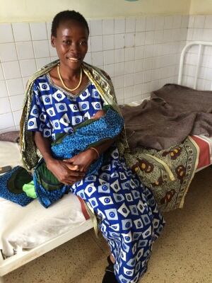 Woman at Iramba hospital in Tanzania