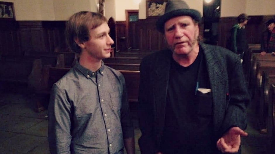 Composer Lucas Oikle & poet Joe Henry. They are part of a unique project in Vancouver where amateur writers from the city's Downtown Eastside are paired with classical composers.