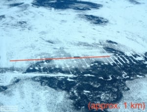 Ring of Fire drill rig indentations and line cutting