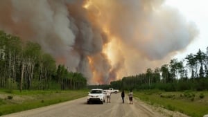 Fire near Montreal Lake