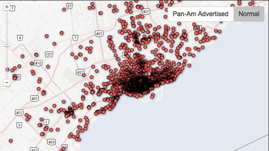 AirBnb listings in Toronto