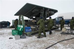 Mobile radar unit in Resolute Bay, Nunavut