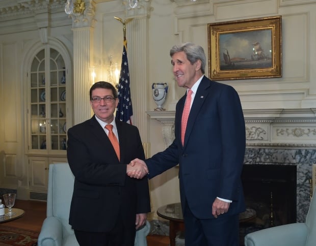 John Kerry and Bruno Rodriguez