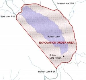 Bolean Lake evacuation order