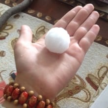 Hail in Woodlands