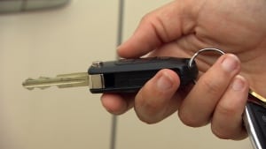 Car key in hand