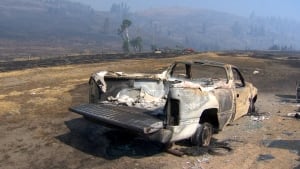 Rock Creek damaged vehicle