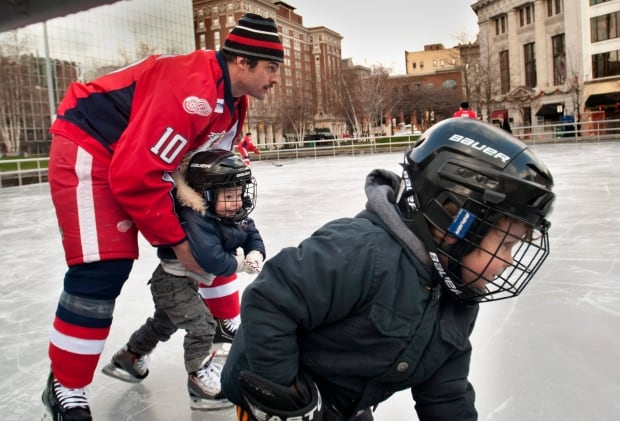 Hockey parents parent dad children kids ice