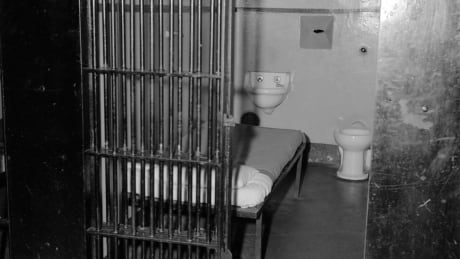 A view of a jail cell at Oakalla Prison. jail cell