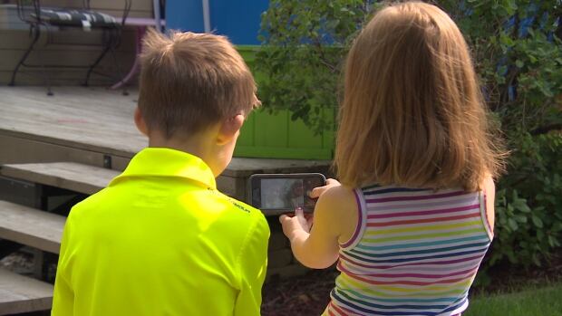 Kids take a selfie