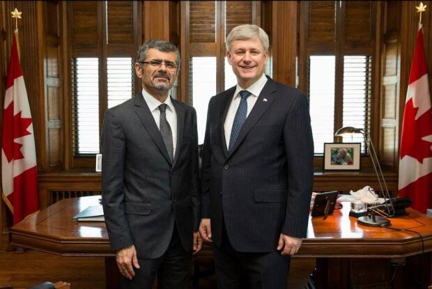 Saren Azer with Stephen Harper
