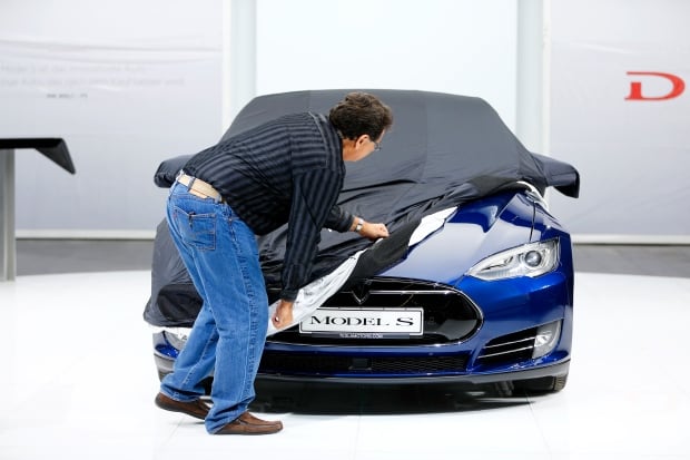 IAA FRANKFURT AUTOSHOW-Tesla Model S Sept 14 2015
