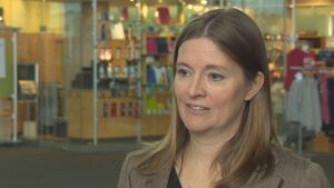Carolyn Sparrey, a professor in SFU's School of Mechatronic Systems Engineering