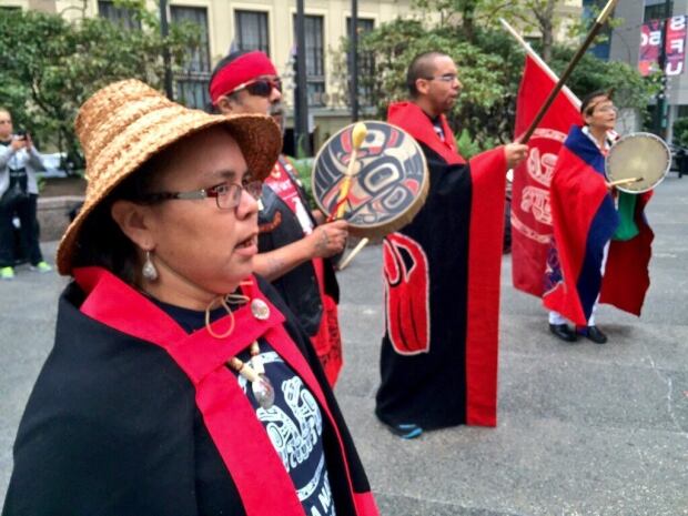 Protesting Northern Gateway pipeline on first day of federal court review
