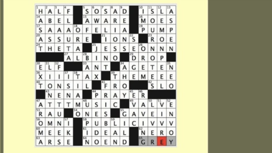  Answers to the New York Times Crossword